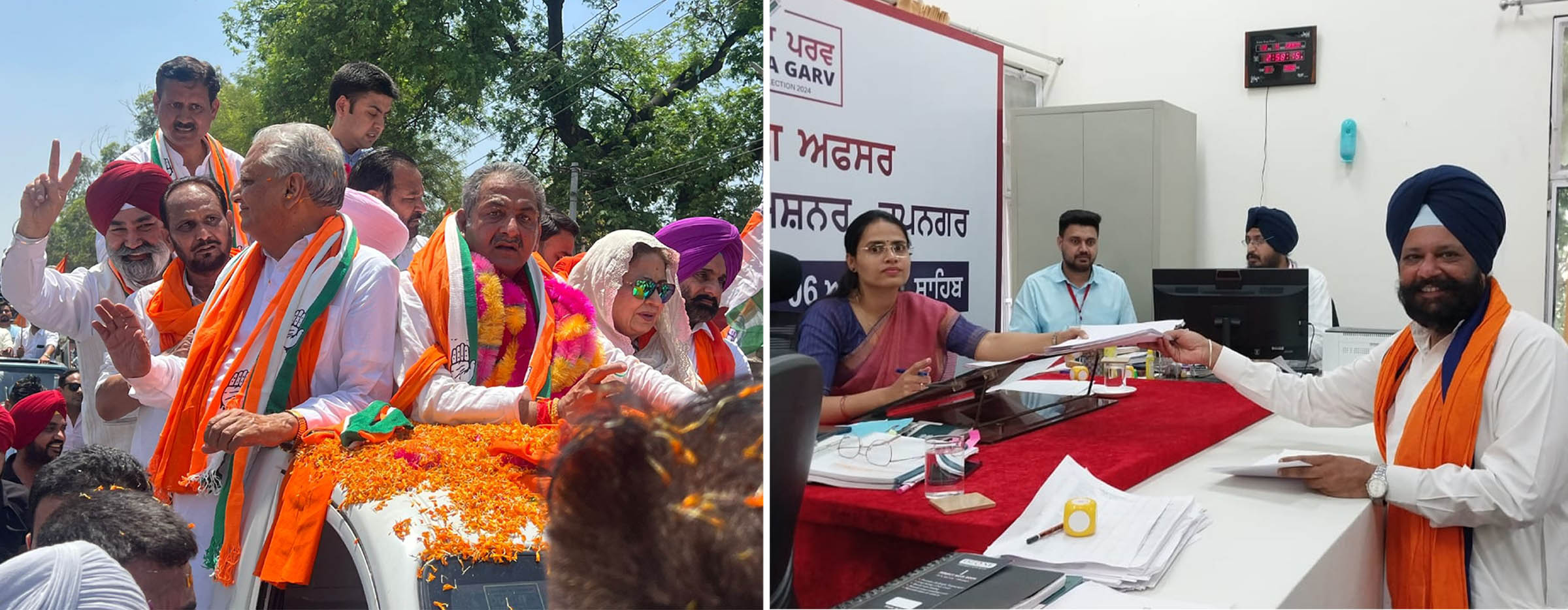 Nomination papers filed by Vijayinder Singla and Kushalpal Singh Mann